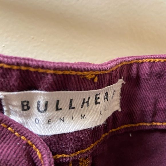 PacSun Bullhead denim Burgundy/ Maroon shorts - Picture 3 of 4